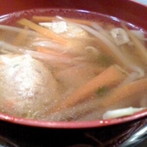 簡単♪生姜たっぷり鶏団子と長芋のあっさりスープ